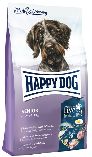 Сухой корм для пожилых собак Happy Dog Senior 19/9 (птица, лосось, рыба, ягненок, мидии)